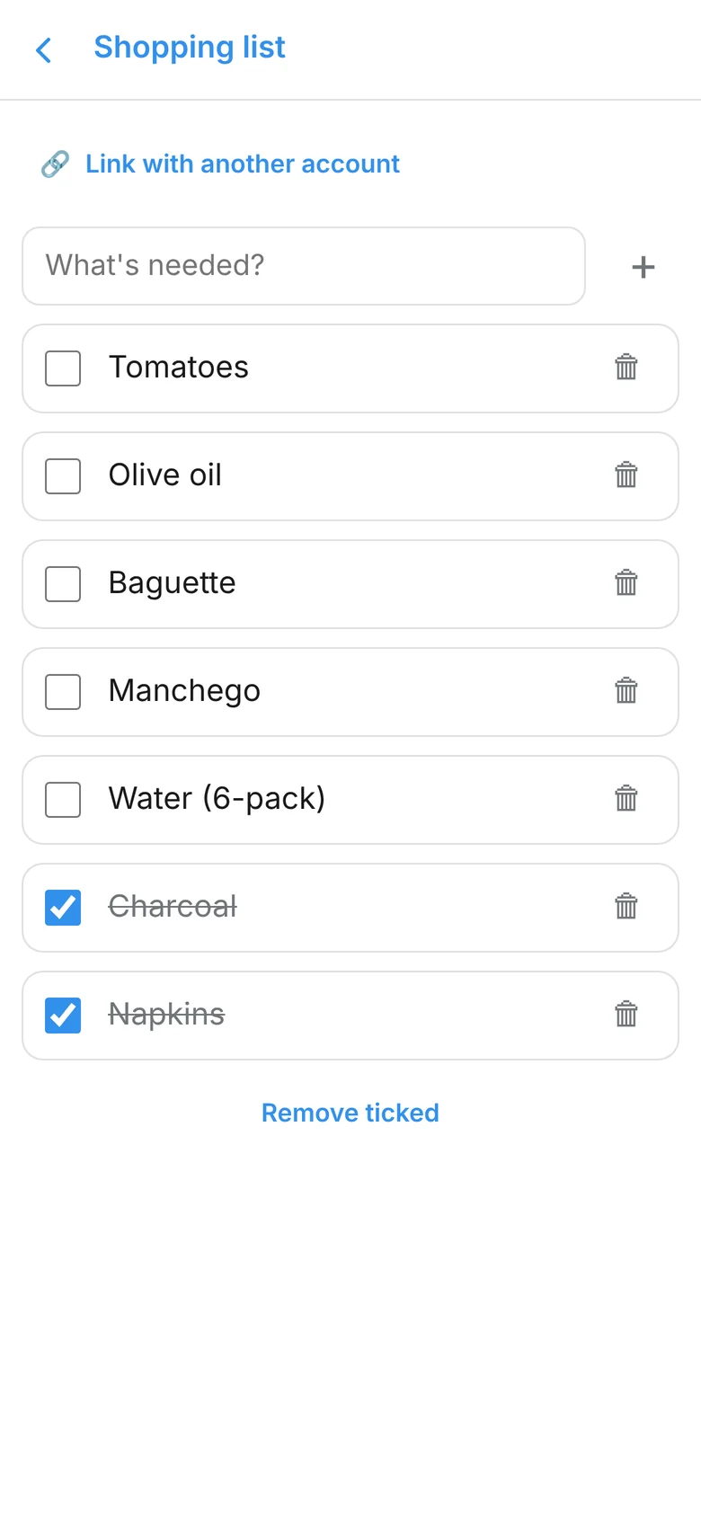 Shopping list