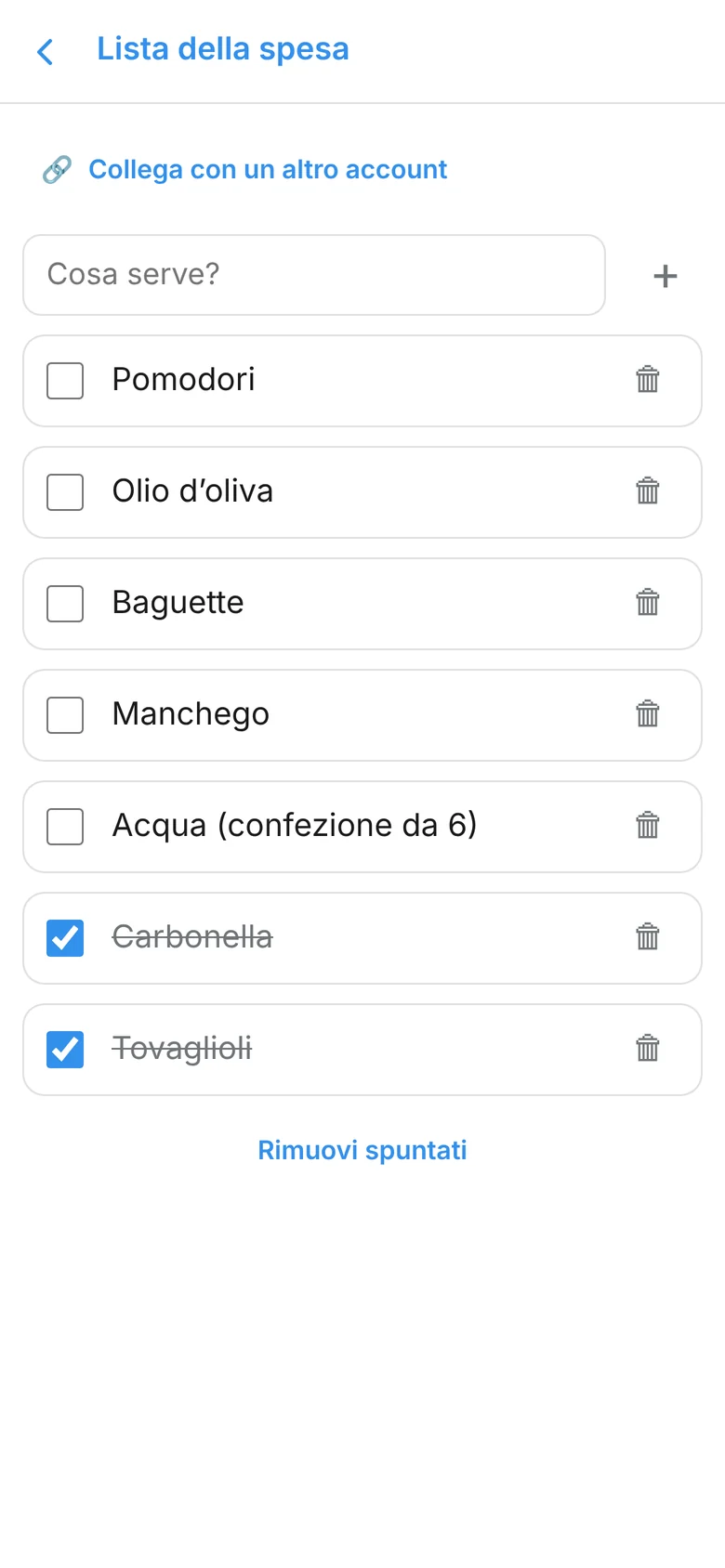 Lista della spesa